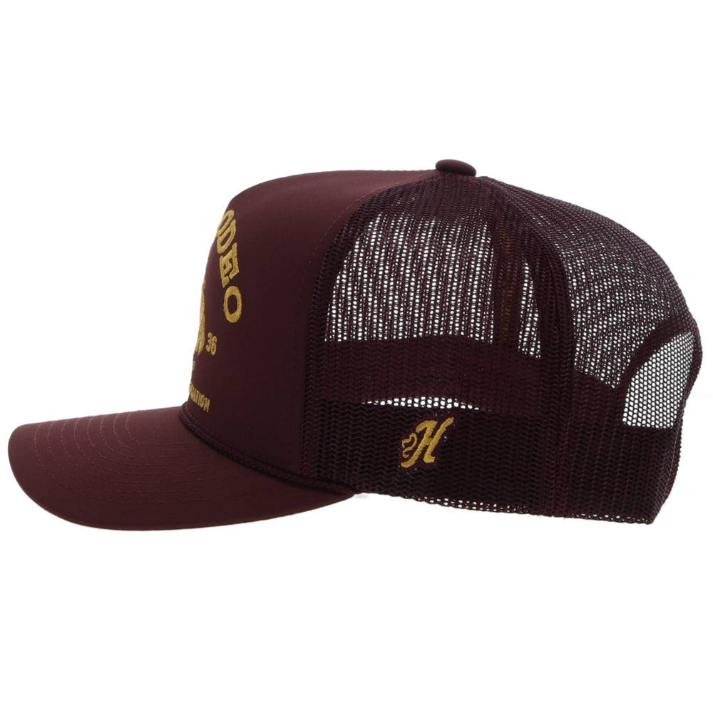Gorra Burdeos Prorodeo Con Logo Dorado