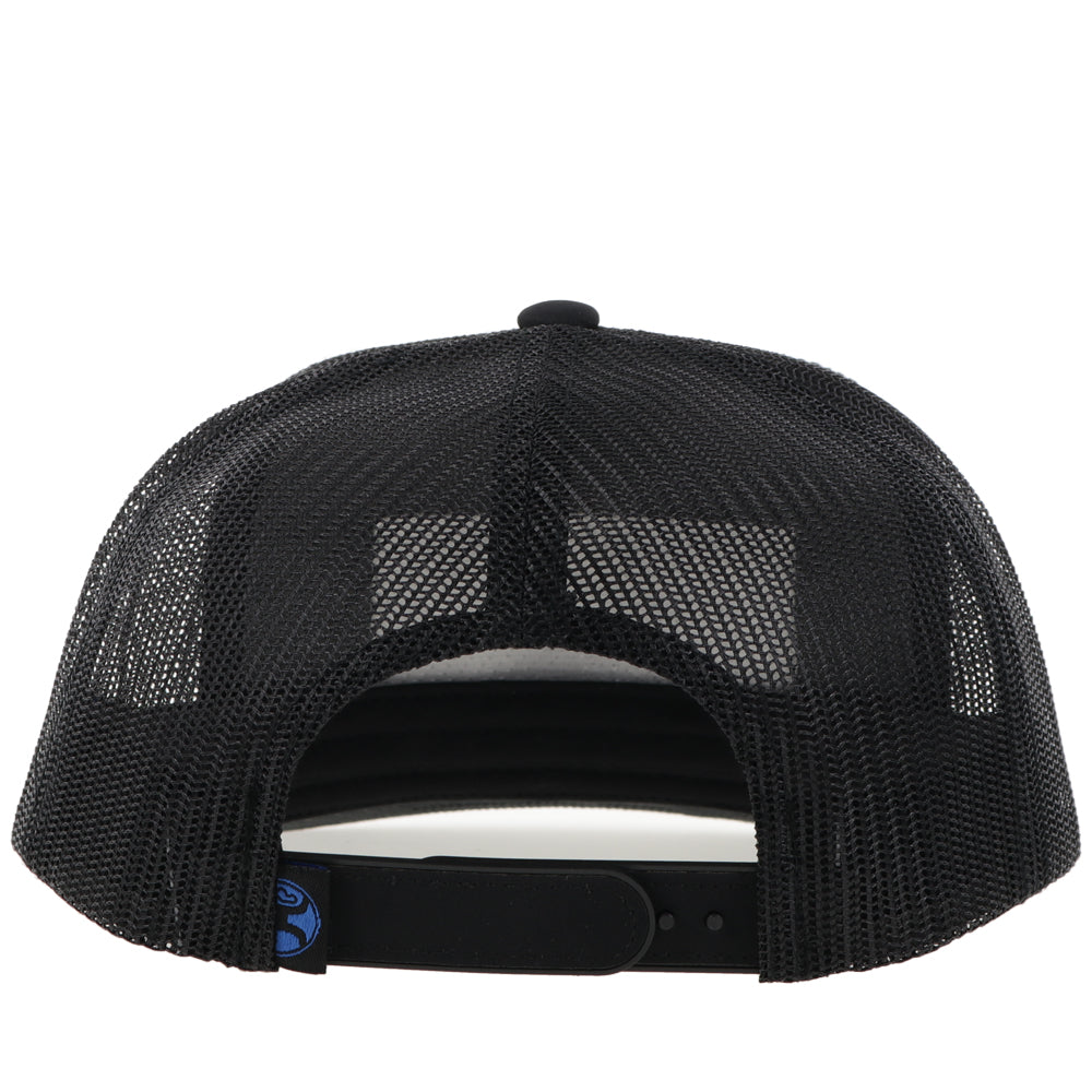 Hooey Wright Brothers Black Red and Blue Patch Hat back view with snapback closure