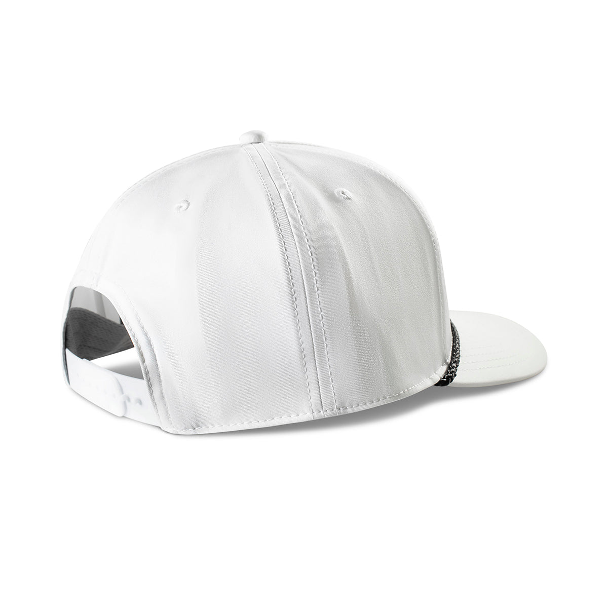 Back view of Ariat Ladies White Dog Patch Cap in white