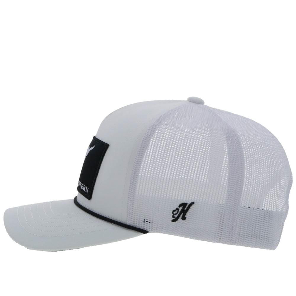 Hooey Wright Brothers White Hat side view in white and gray