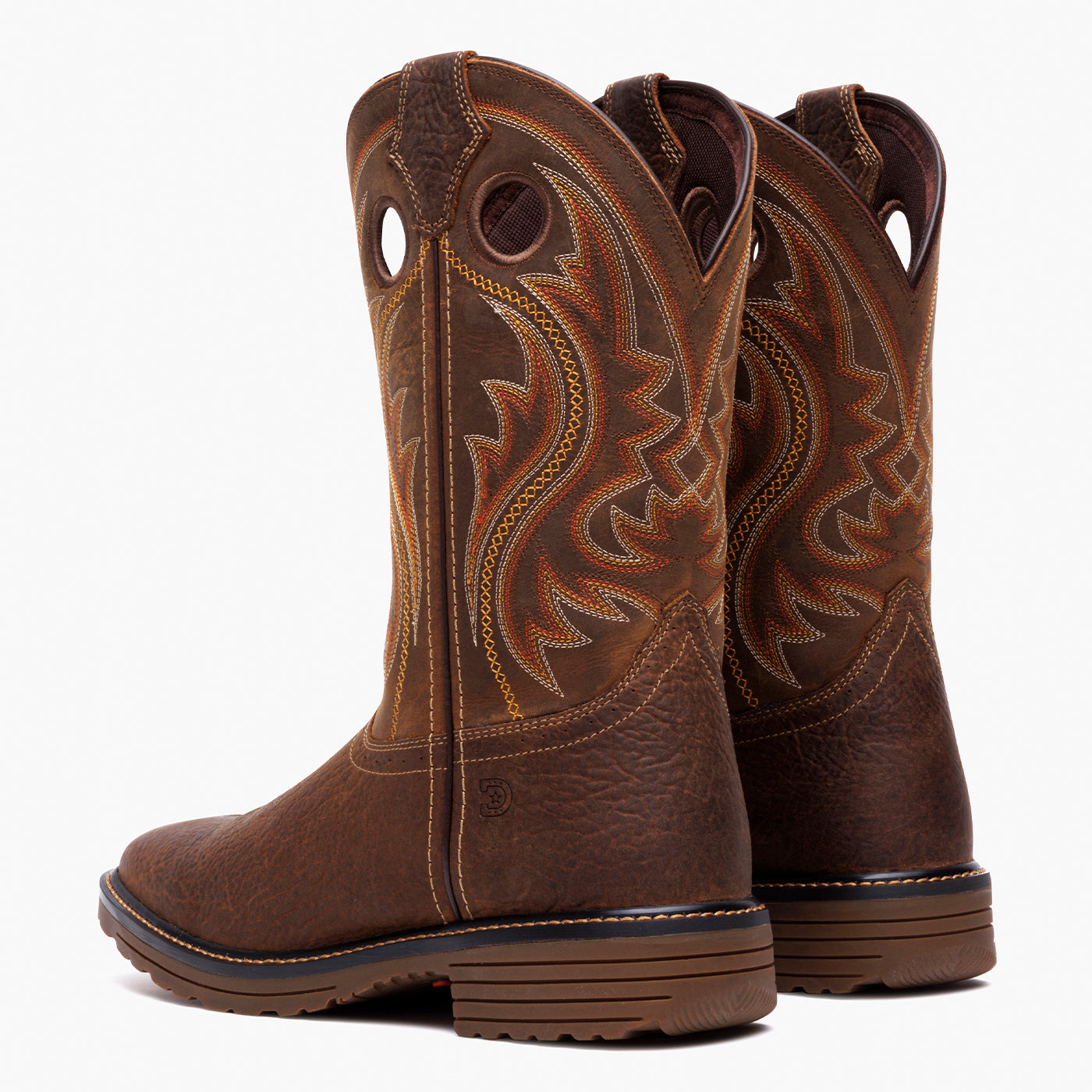 Durango Workhorse Work Boot back view with stitched shaft