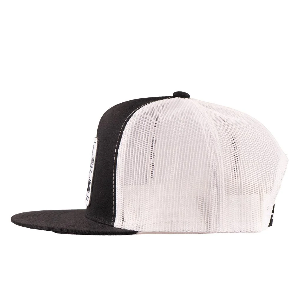 Black & White Bull Trap Classic Five Panel Trucker Hat