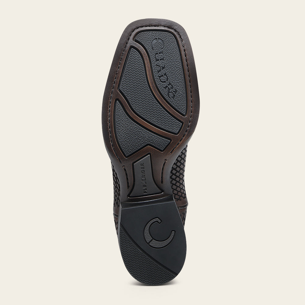 Bota de bovino color miel de rodeo Vaquero