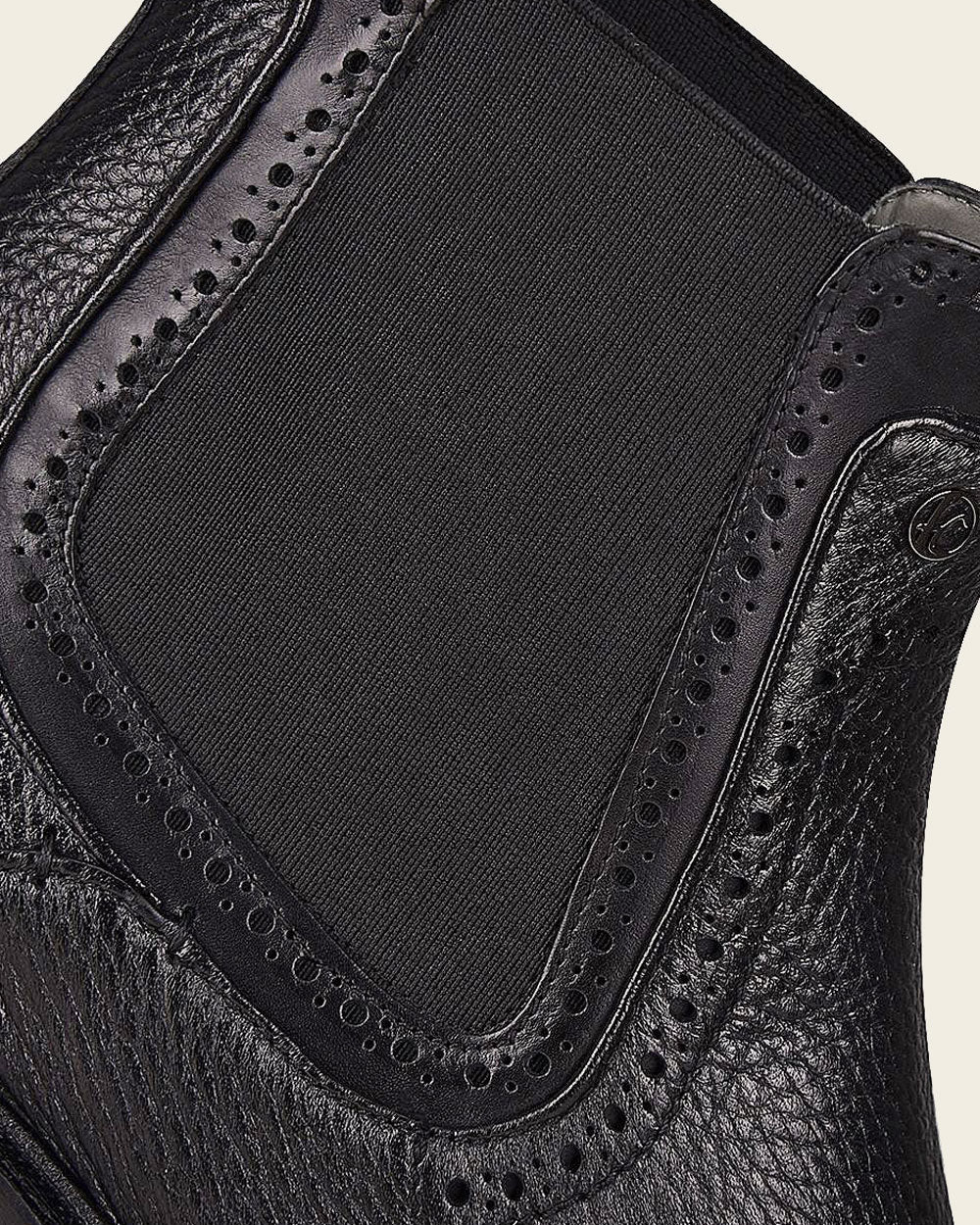 Handcrafted Black Deer Leather Dress Boot