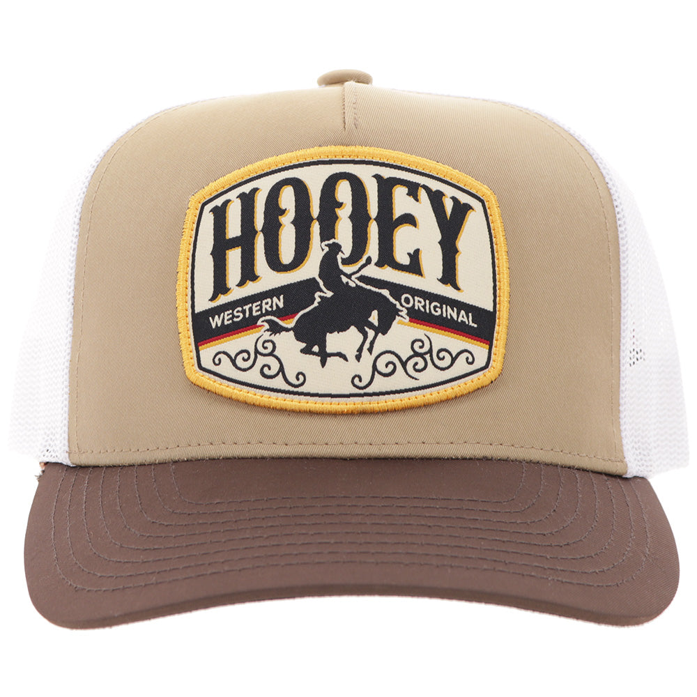 Hooey Salado Tan White Hat front view with patch detail