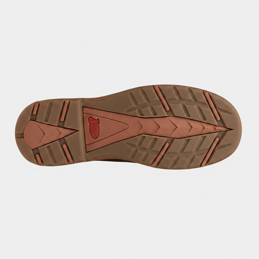 Outsole view of Justin Rush 6 Inch Waterproof Boot