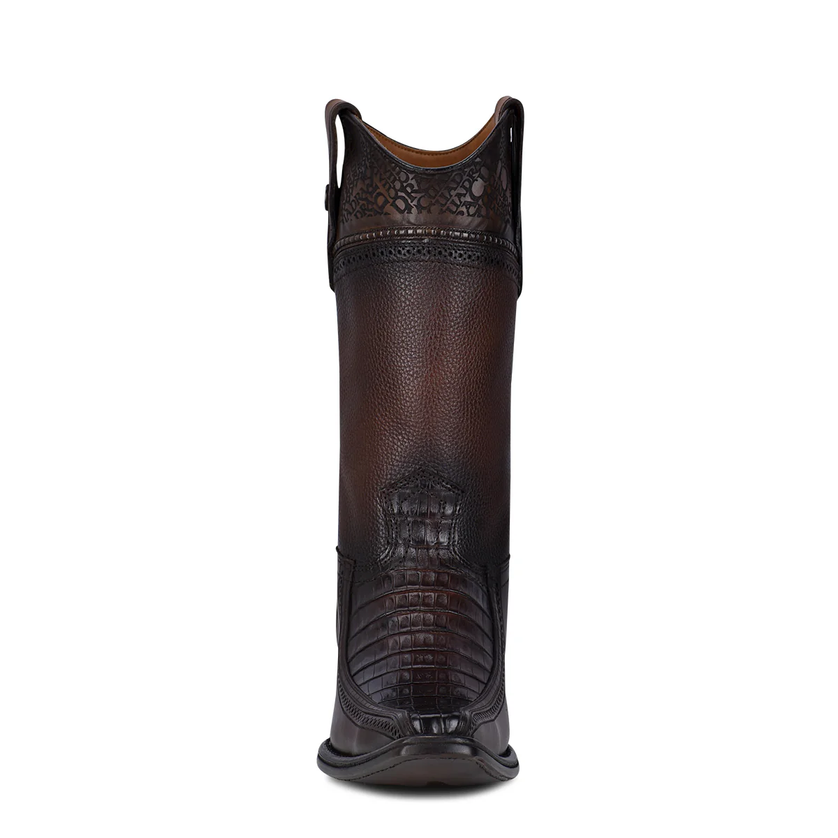 Genuine Caiman Belly Leather Narrow Square Toe Boot