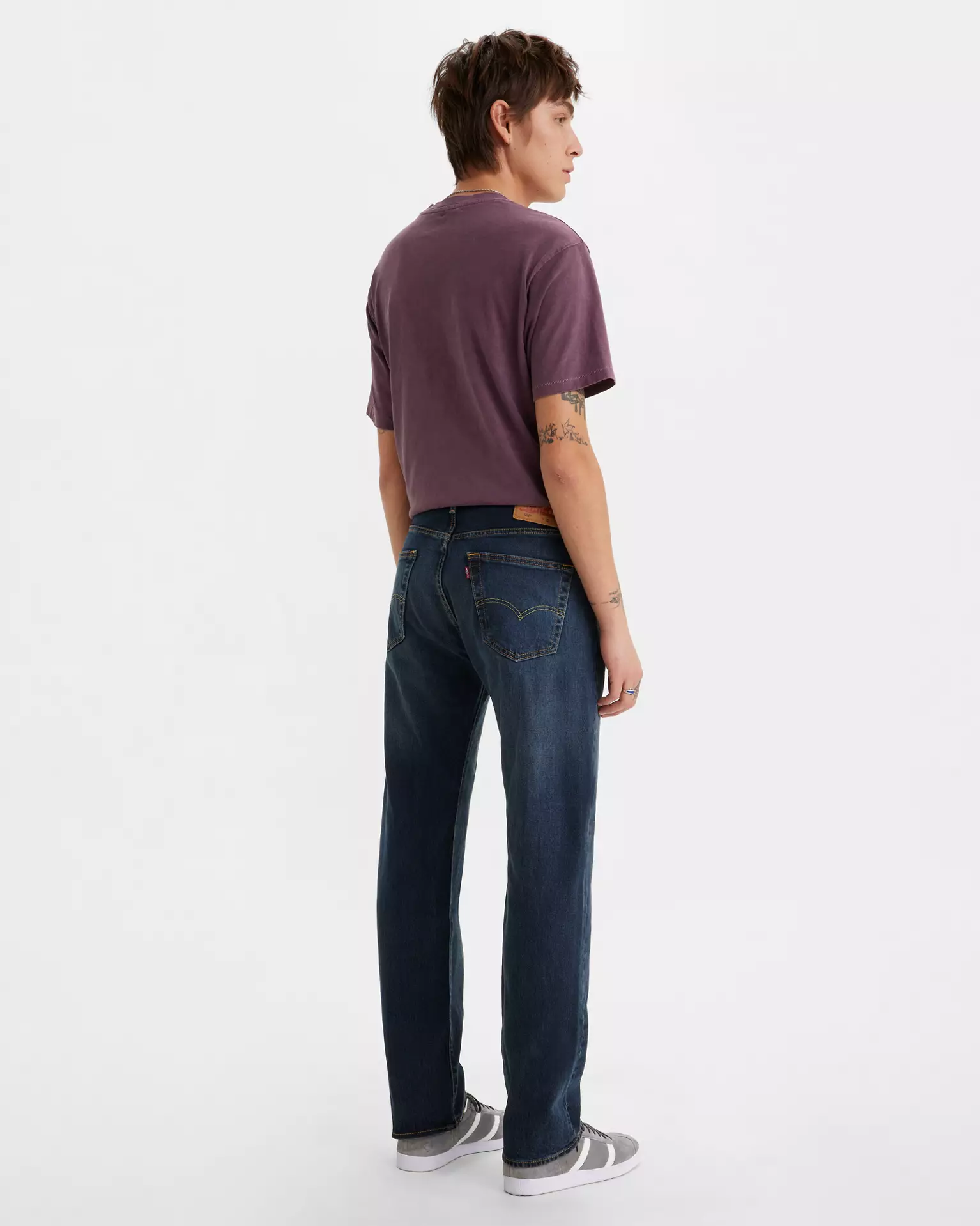 Levi’s 501 Original Fit Men’s Jeans back view on model in blue