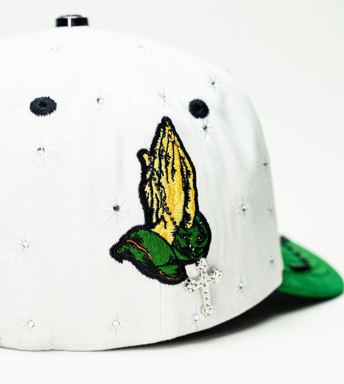San Judas Cristal White Hat