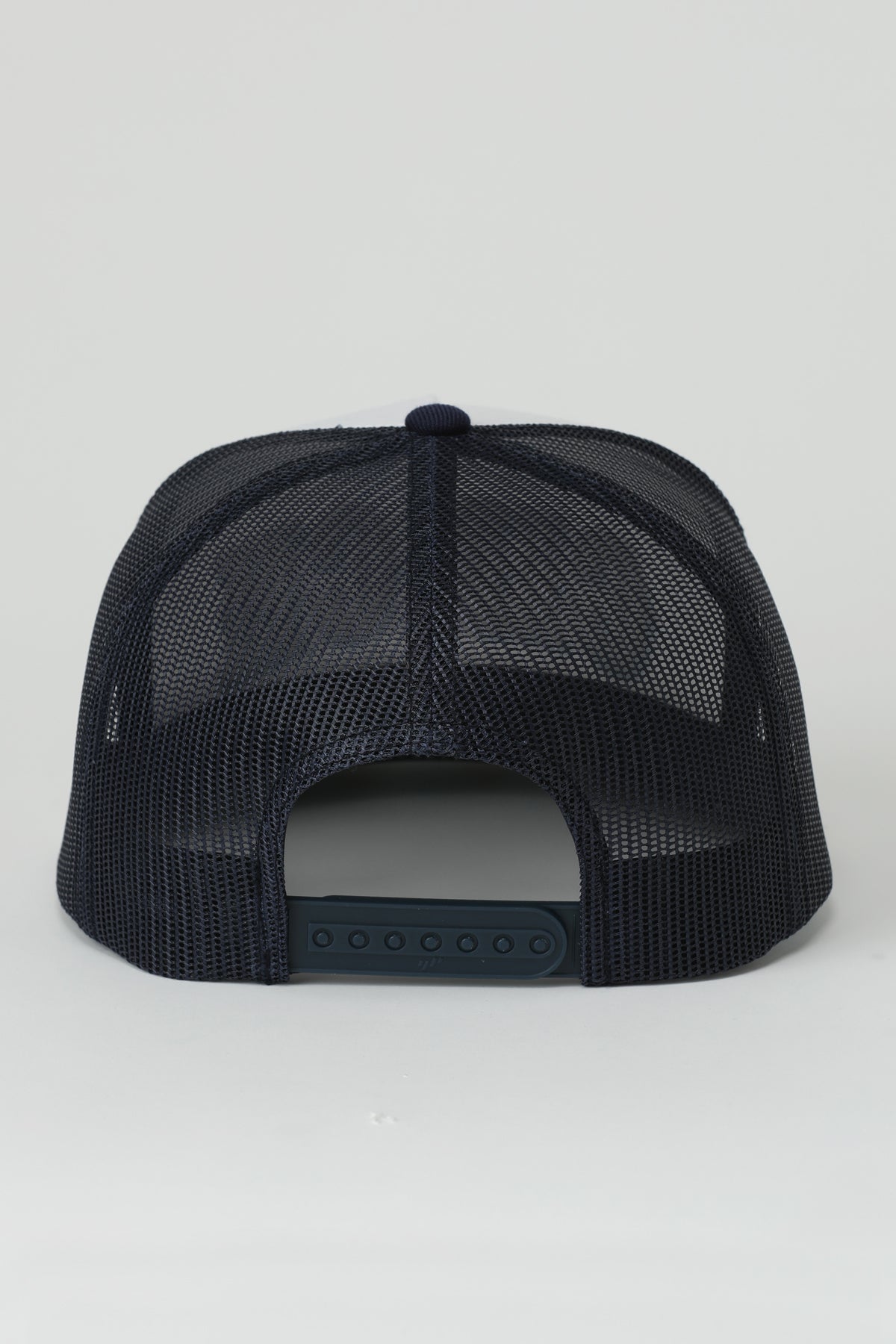 Cinch Western Stripe Trucker Cap back view with black mesh panels and snapback closure