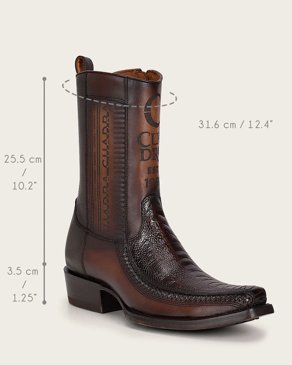 Urban Brown Ostrich Leg Boot