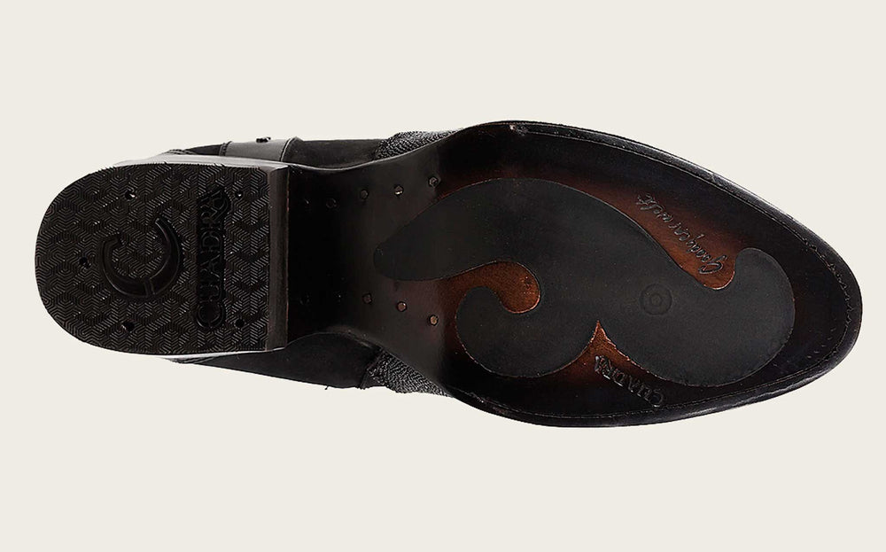 Black Stingray Leather Knee High Boots