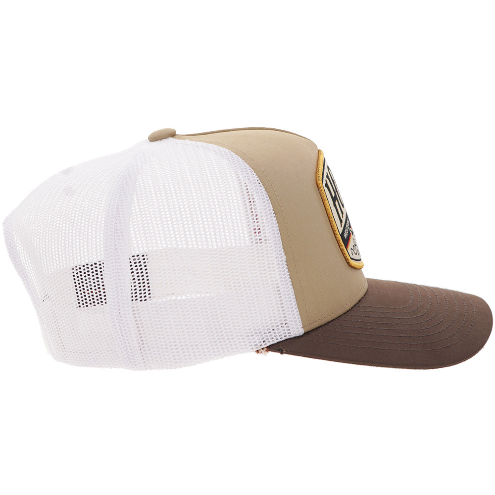 Hooey Salado Tan White Hat side view in tan and white