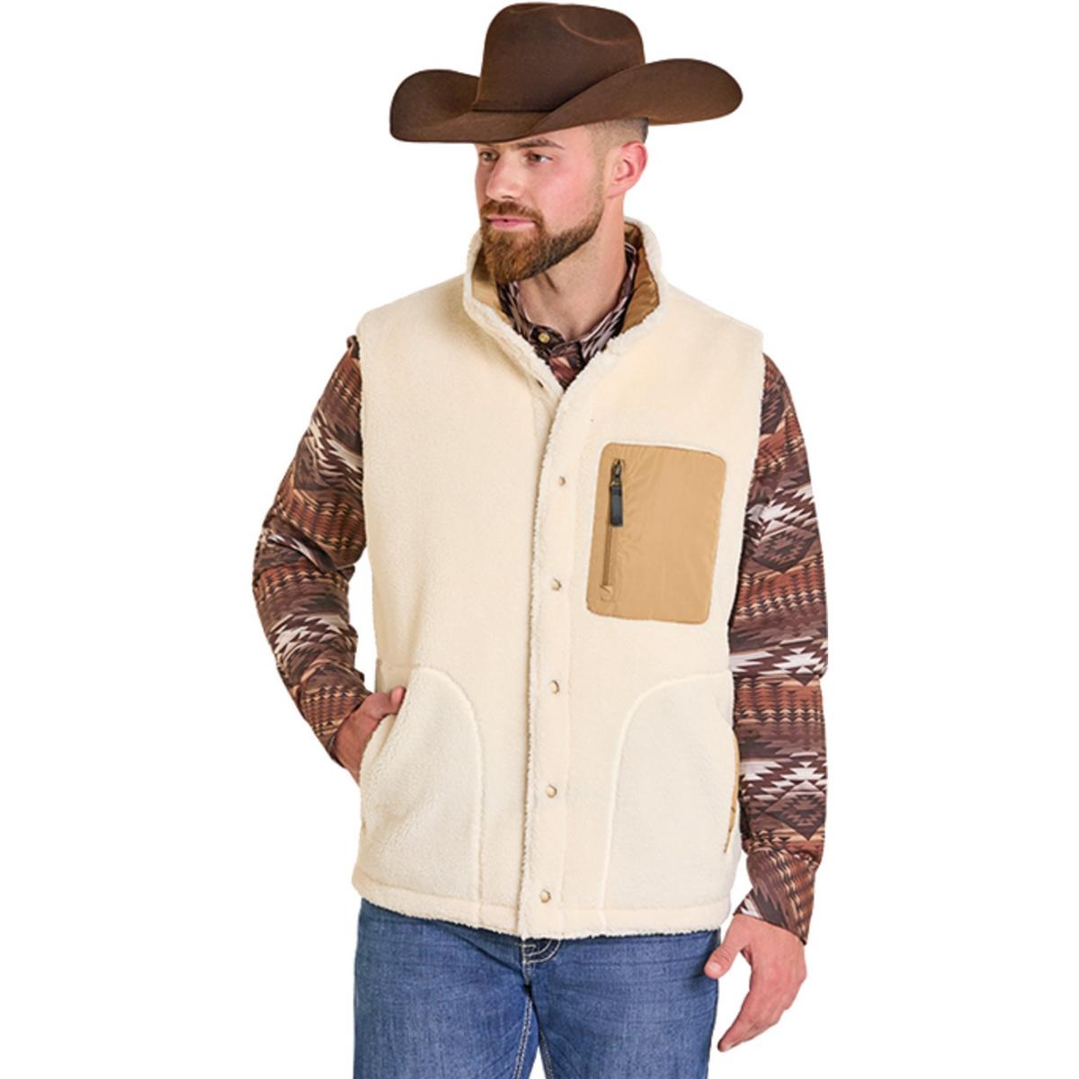 Denim Reversible Puffer Vest