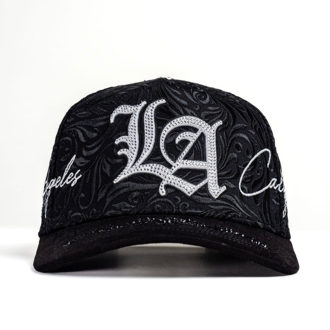 Bigg Boss California Black White Hat front view in black with white graphic detail