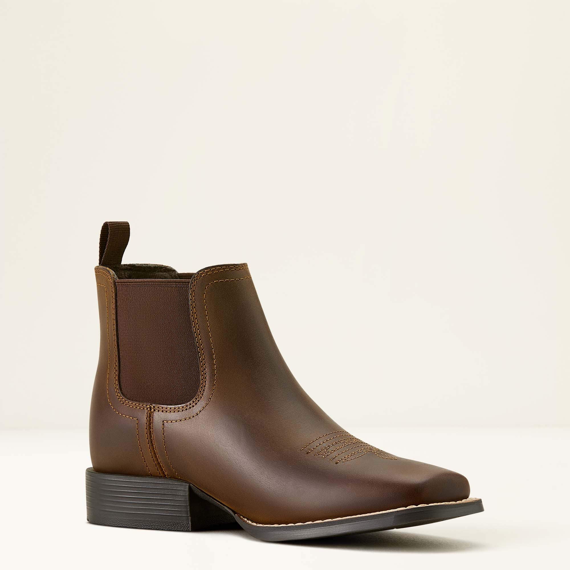 Booker Chelsea Wide Square Toe Western Boot