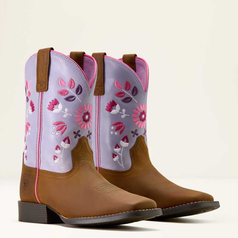 Wild Bloom Wide Square Toe Western Boot
