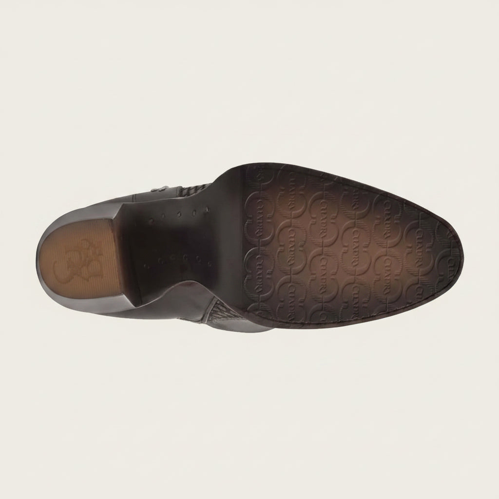 Outsole view of Cuadra Tall Stylish Honey Boot showing tread detail