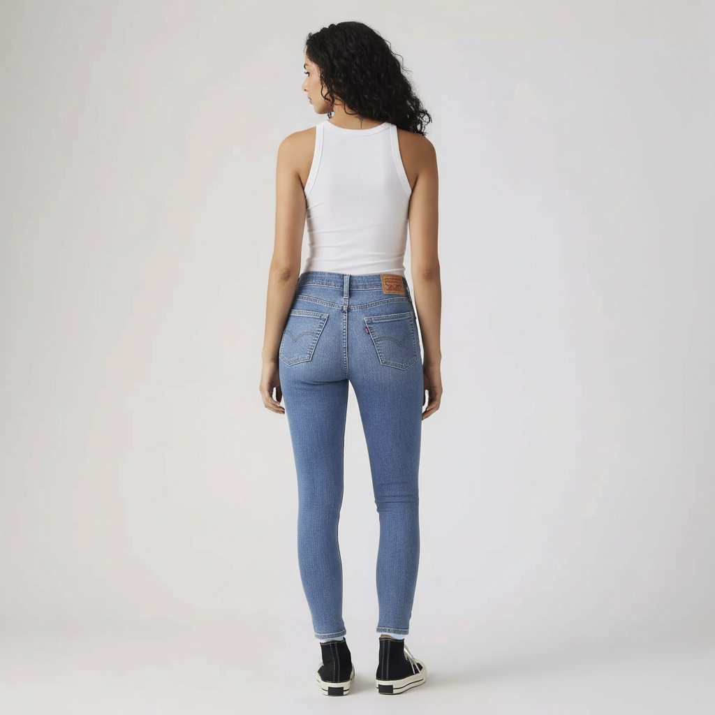 Back view of Levi’s 721 High-Rise Skinny Women’s Jeans