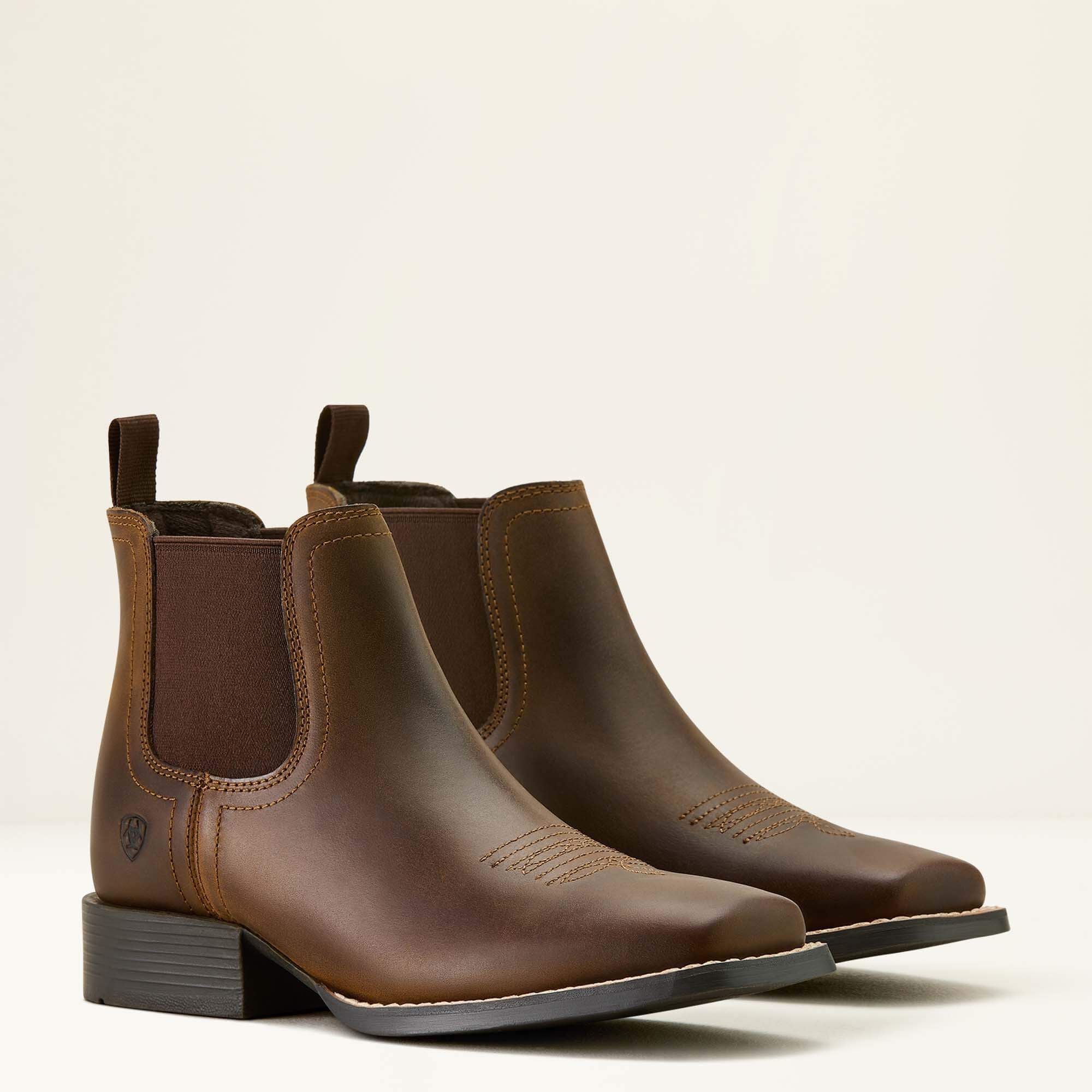 Booker Chelsea Wide Square Toe Western Boot