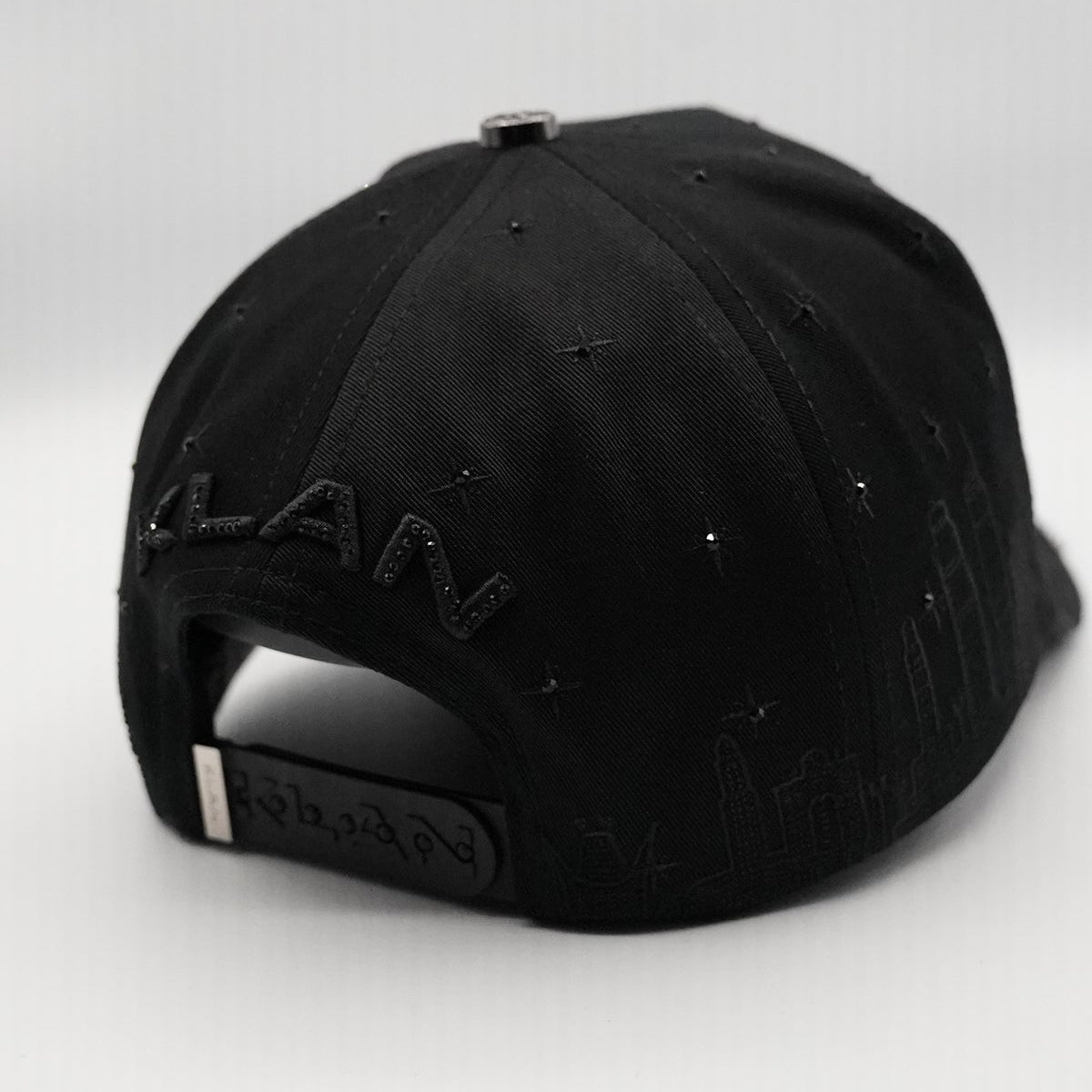 Back view of Bigg Boss LA Flame Black Klan Hat