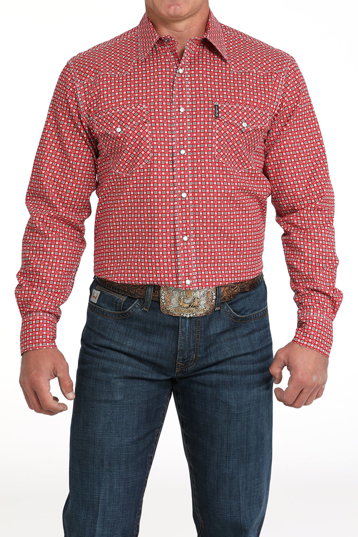 Cinch Mens Long Sleeve Print Modern Shirt