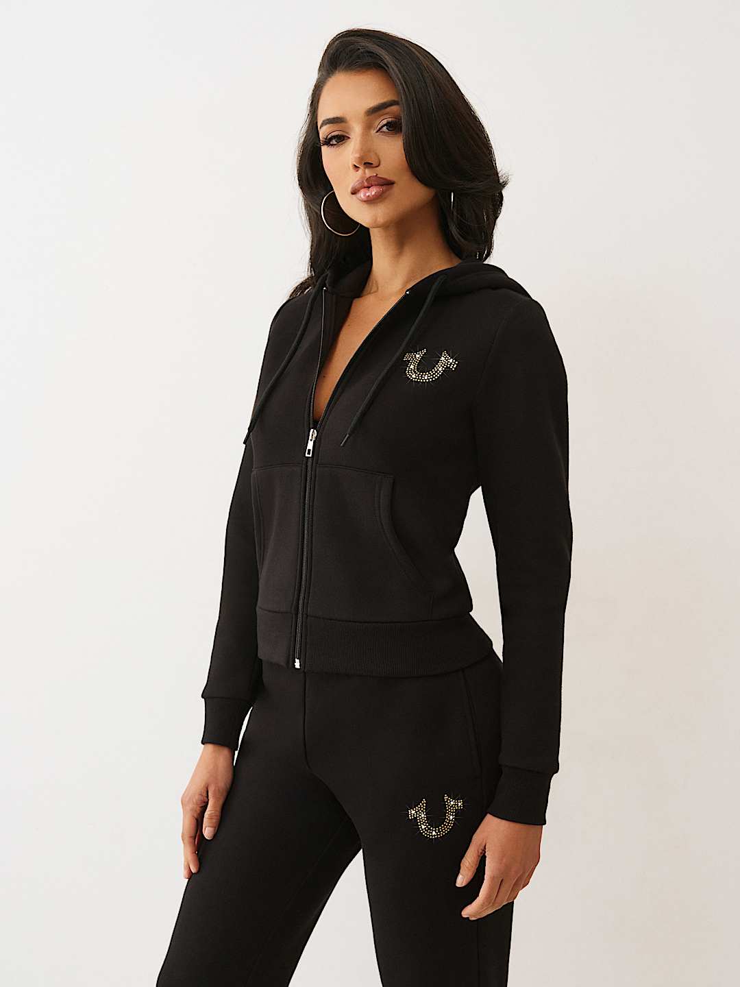 Crystal Logo Zip Hoodie