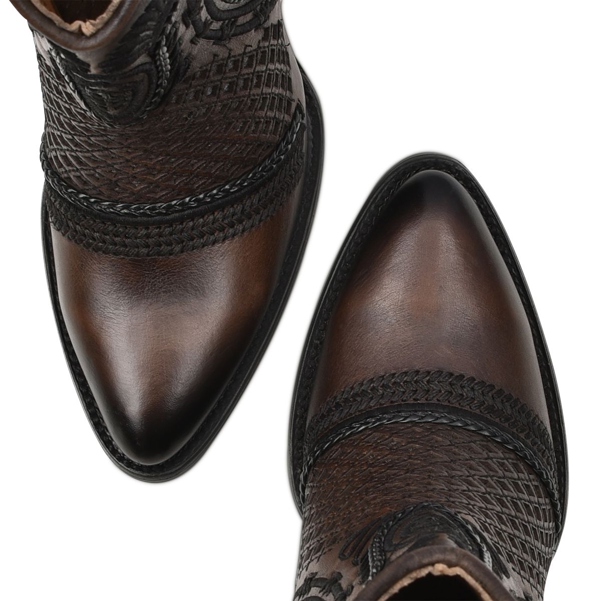 Maple Shading Lazer & Embroidery & Woven Boots