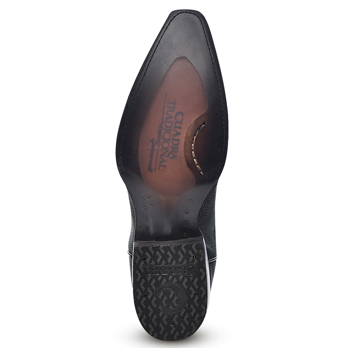 Black Stingray Laser & Embroidery Pointed Toe