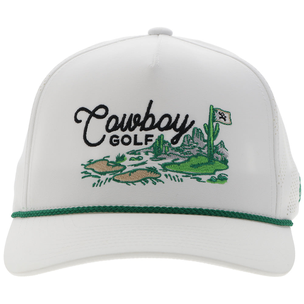 Hooey Rank Stock Black Hat front view in black with patch detail