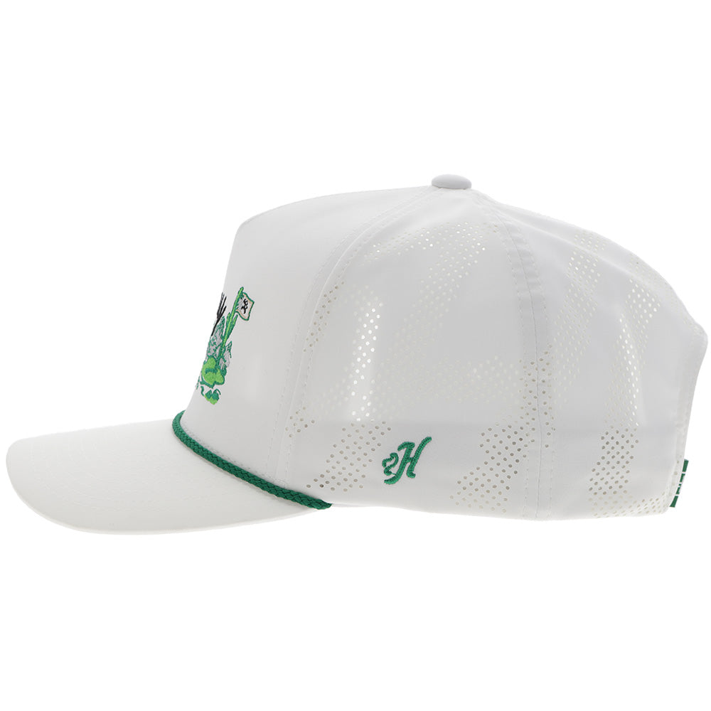 Hooey Rank Stock Black Hat side view with mesh back