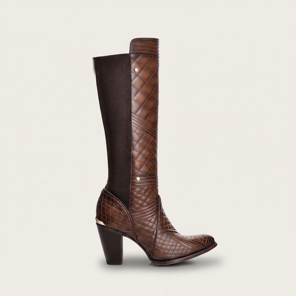 Embroidered Leather Boot