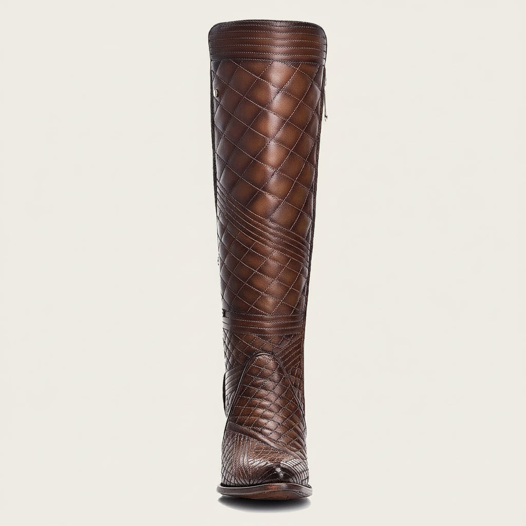 Embroidered Leather Boot