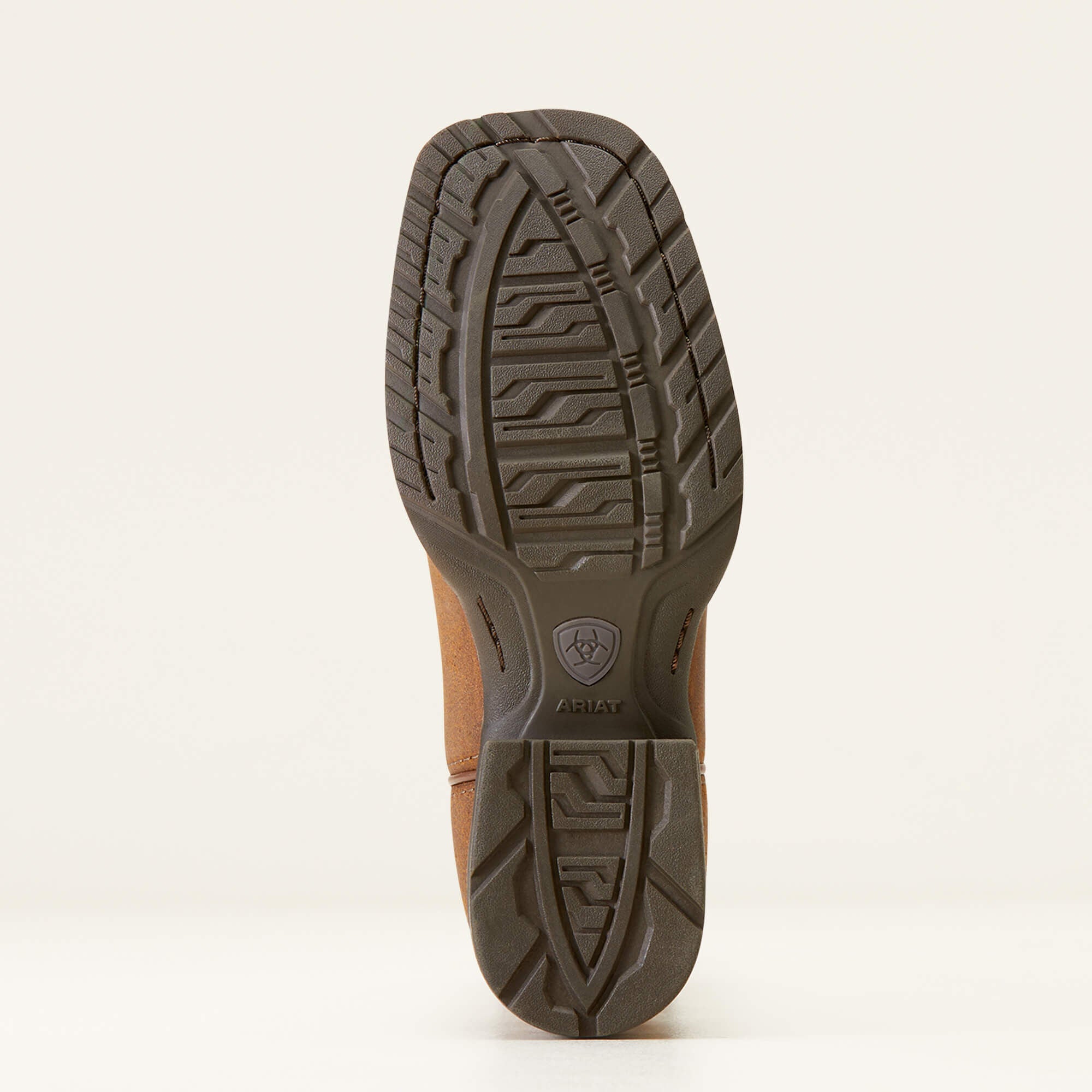 Outsole view of Ariat Youth Hybrid Rancher Western Boot showing tread pattern