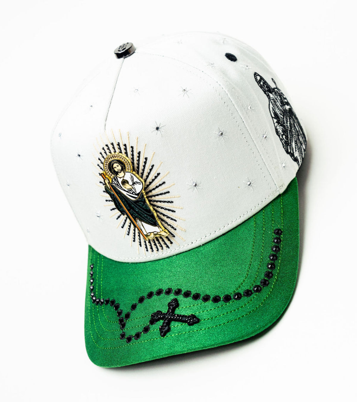 San Judas Cristal White Hat