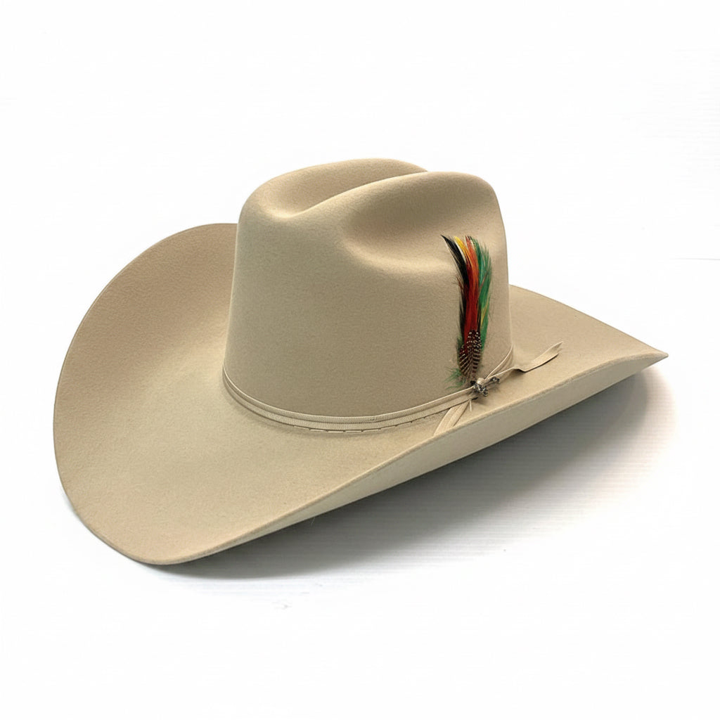 Stetson Spartan 6X Silverbelly Felt Hat front angled view in silverbelly felt