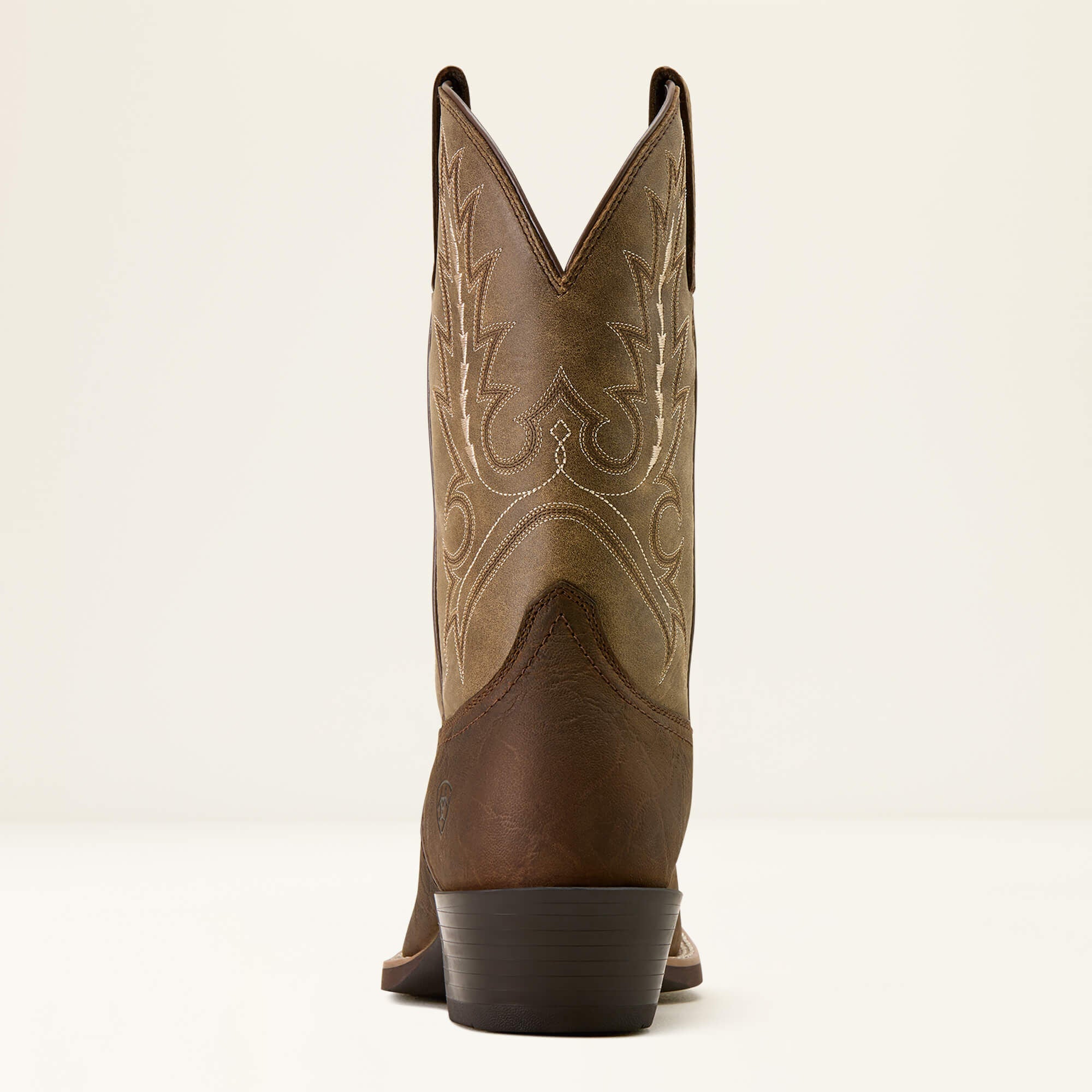 Ariat Sport Outfitter Wide Square Toe Cowboy Boot back view with stitched shaft