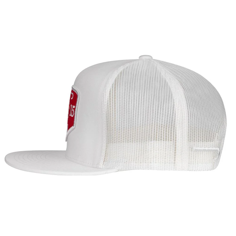 White Red Ranch Classic Five Panel Trucker Hat
