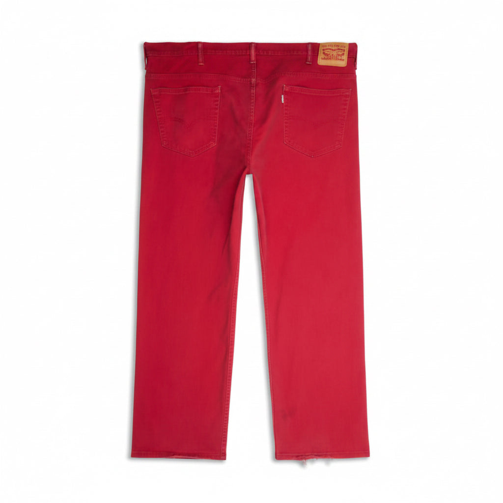 Levi’s 569 Loose Straight Fit Men’s Jeans back view in red denim