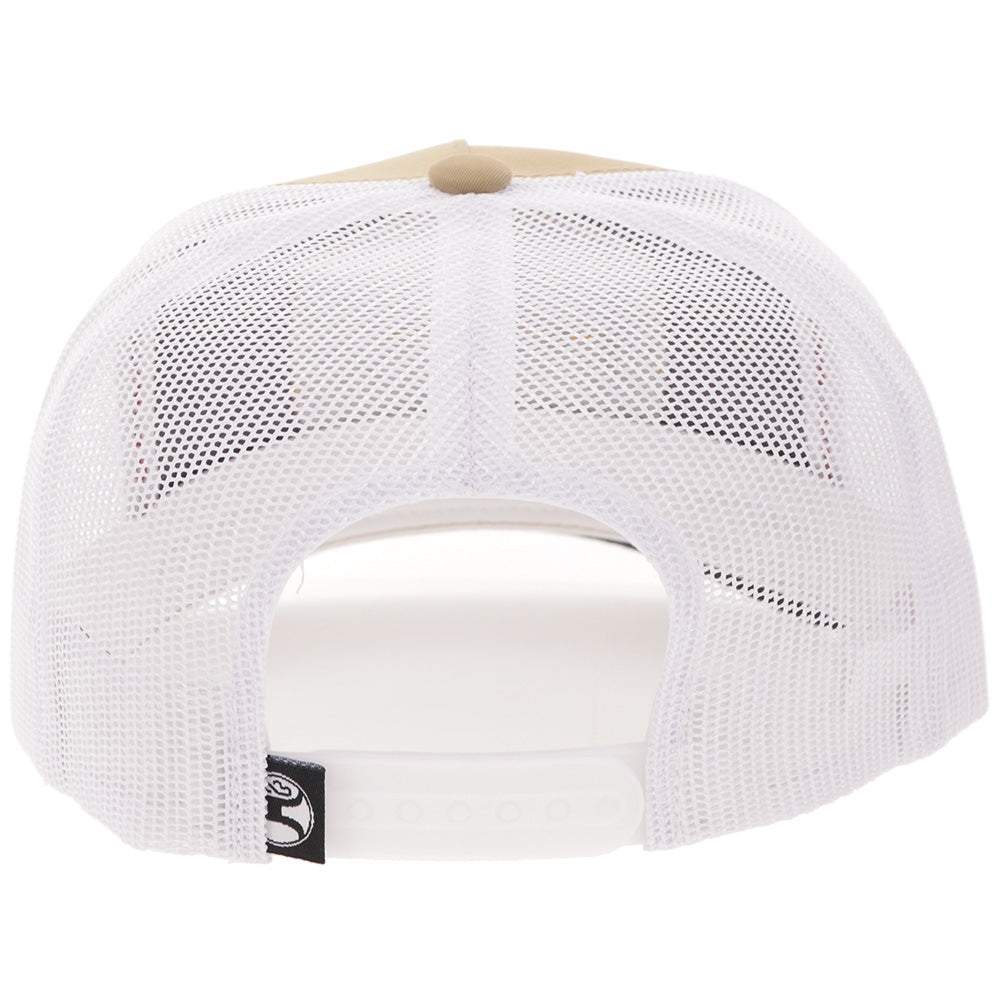 Hooey Salado Tan White Hat back view with snapback closure