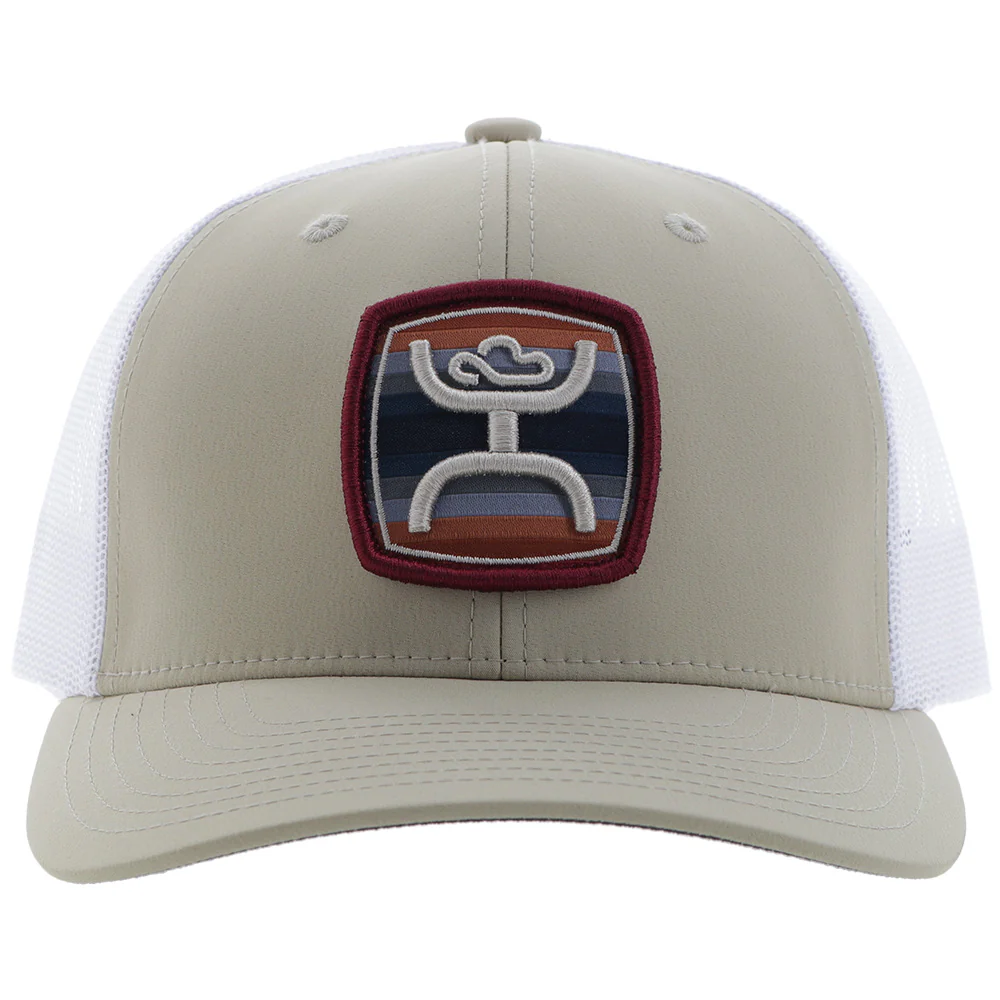Sombrero "Zenith" Beige/Blanco con Parche Serape