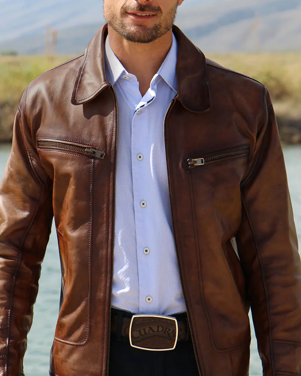 Brown Bovine Cowboy Western Belt