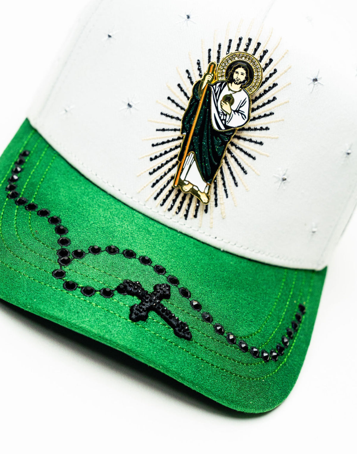 San Judas Cristal White Hat