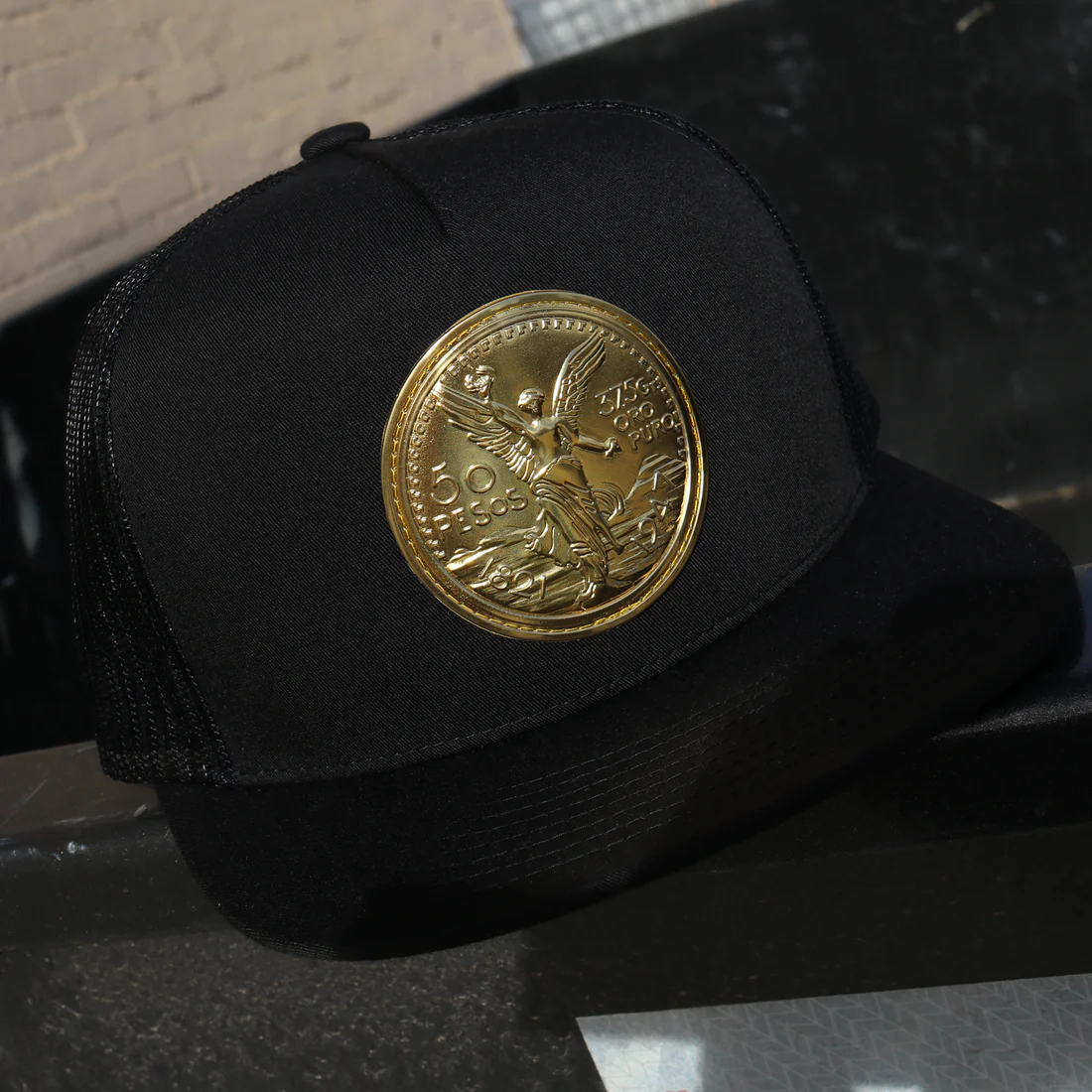 El Cente Black Flat Visor Hat