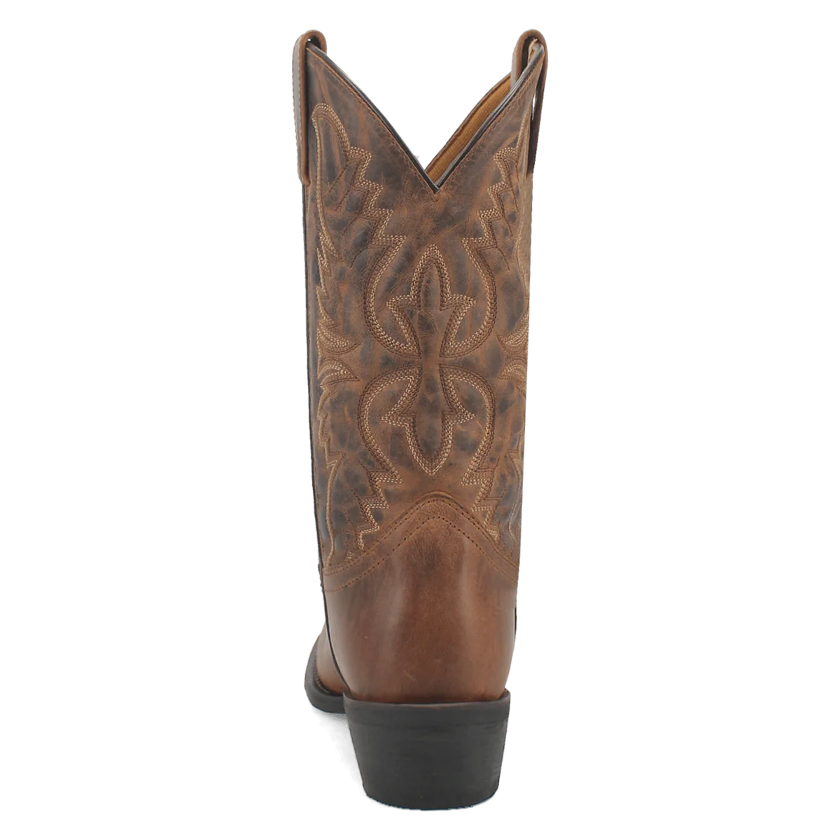 Bota de punta redonda desgastada