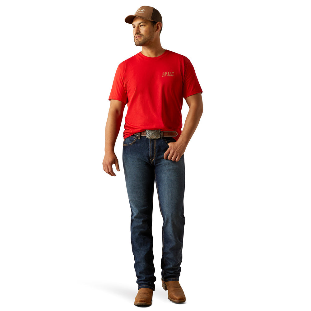 Camiseta con escudo de cuero