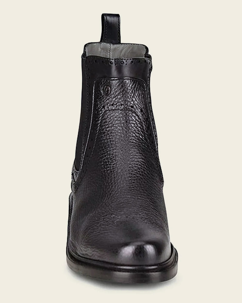 Handcrafted Black Deer Leather Dress Boot