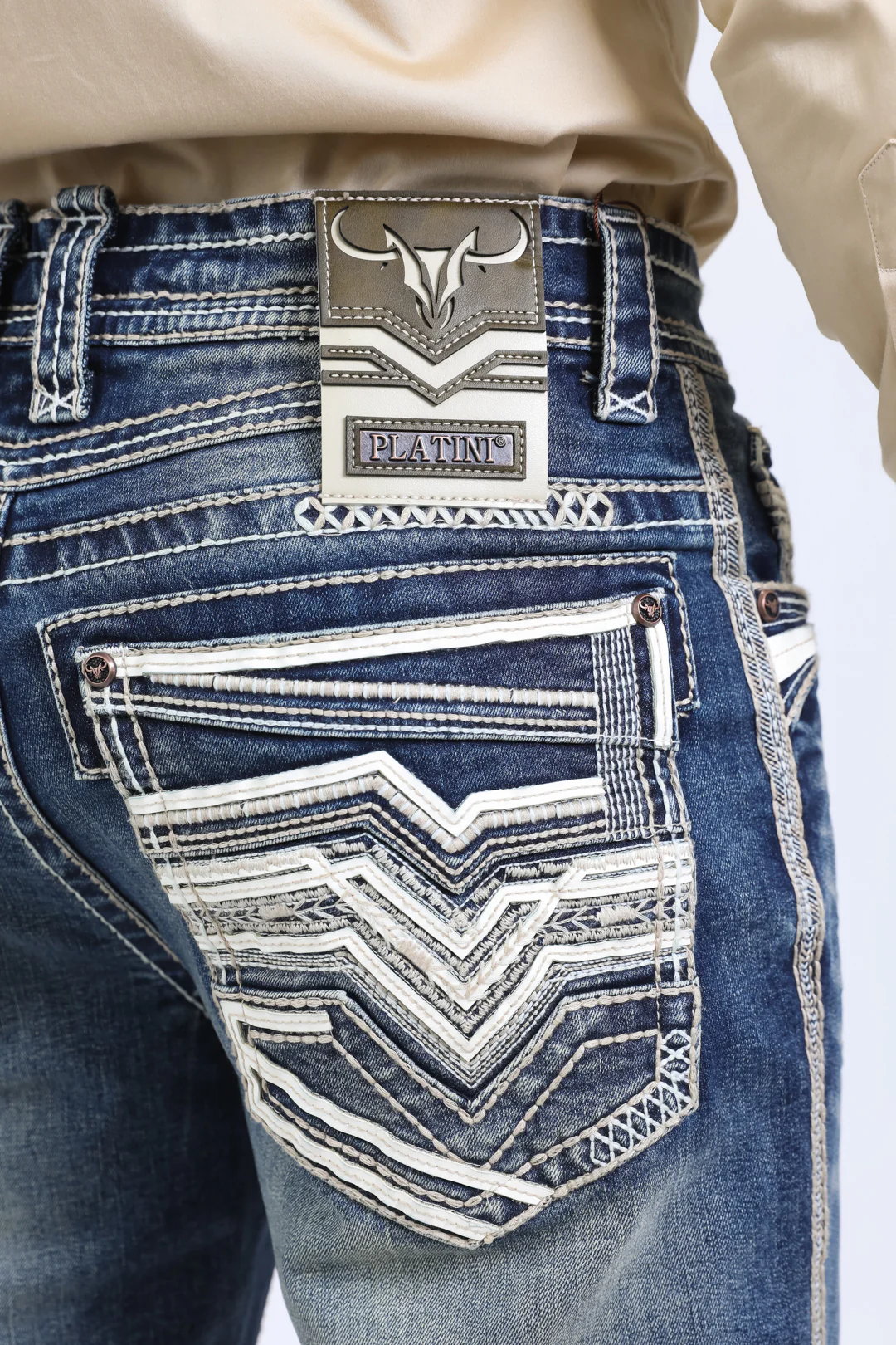 Holt Men's Blue Slim Boot Cut Jeans