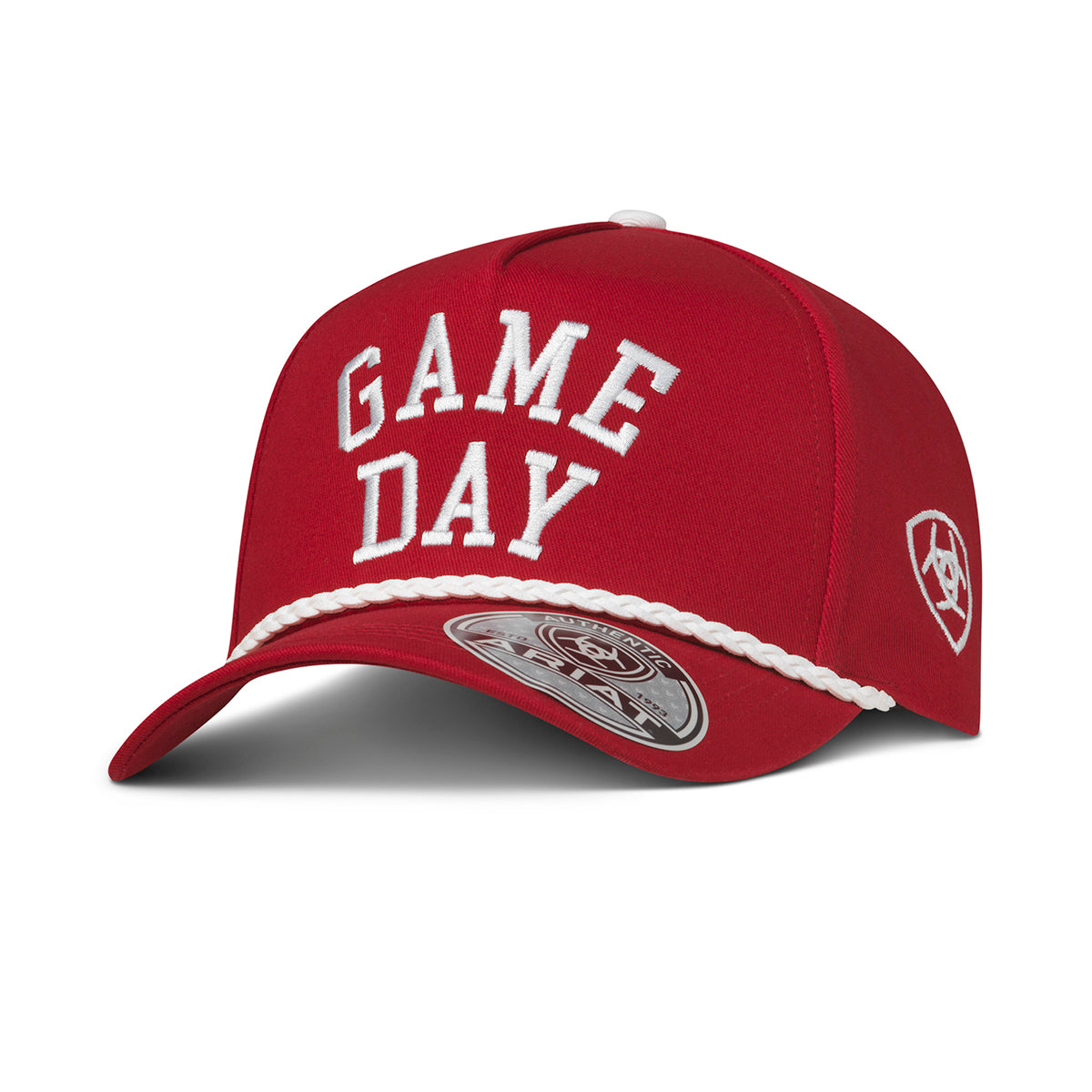 Ariat Ladies Cap Snap Back Game Day hat in red with white embroidered front graphic