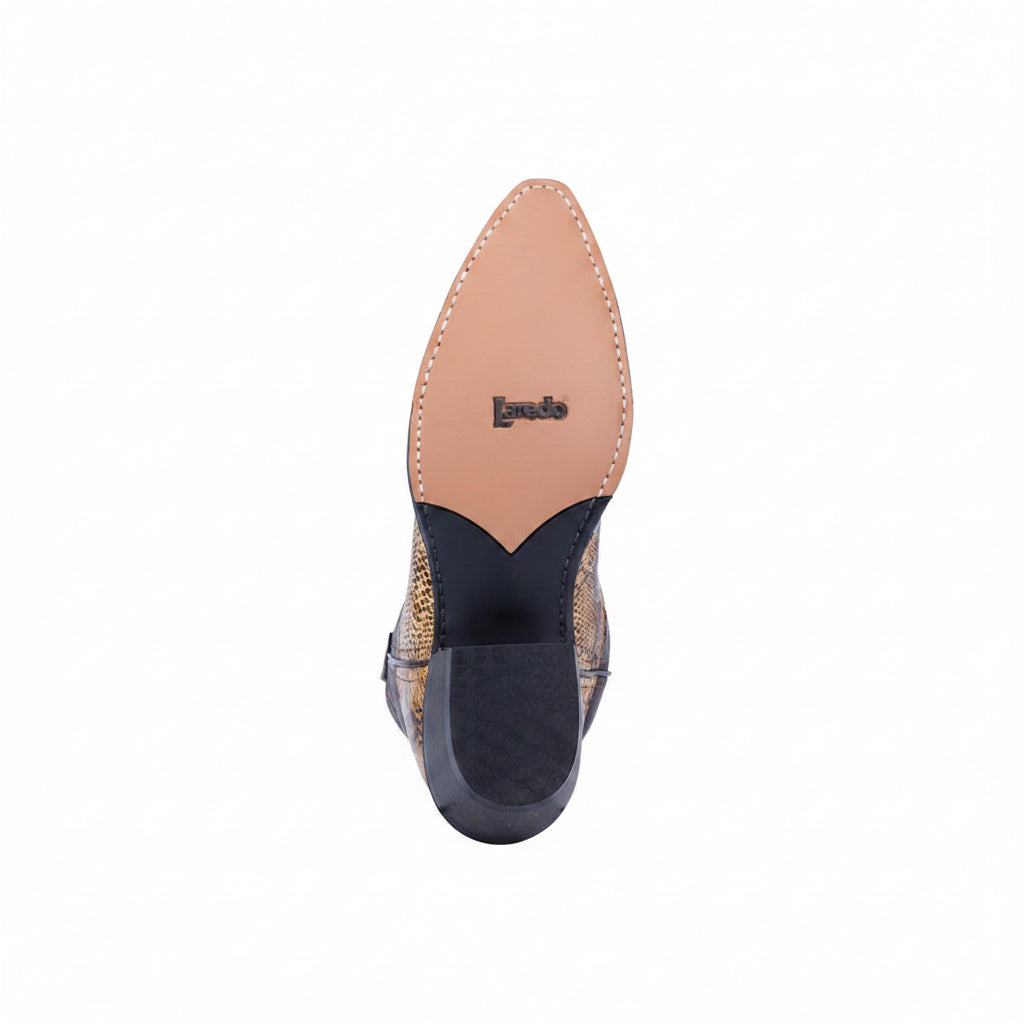 Laredo Monty Western Boot outsole view showing tread and sole pattern